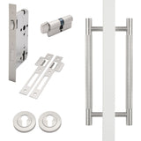 Manovella Entrance Roller Lock Kit - Charmian Pull-Brushed Nickel
