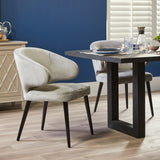 Harlow Black Dining Chair - Grey Velvet