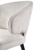 Harlow Black Dining Chair - Grey Velvet