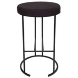 Blackley Black Iron Kitchen Stool - Black Linen