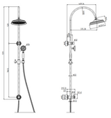 Clasico Combination Shower Set - Brushed Nickel