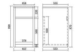 35L Laundry Tub and Cabinet (454x555x890)