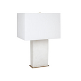 Dominique Alabaster Table Lamp - White