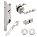 Manovella Entrance Door Kit- Lexton-Brushed Nickel