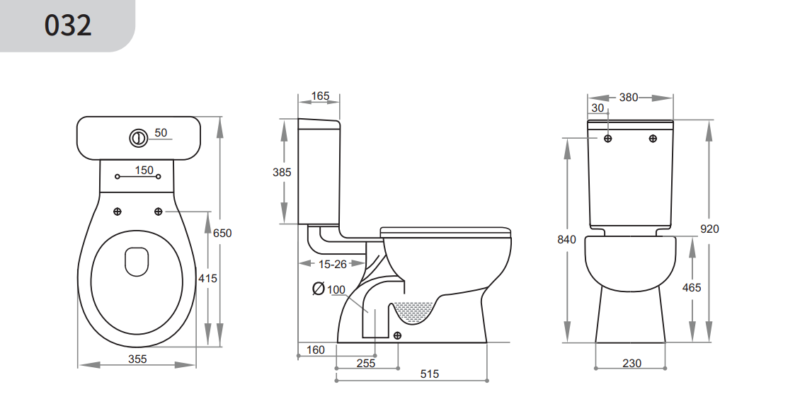 Dingo Box Rim Closed Couple Gloss White Toilet Suite