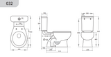 Dingo Box Rim Closed Couple Gloss White Toilet Suite