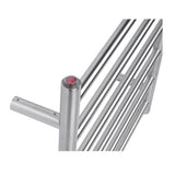 Round Electric Heated Towel Rack 6 Bars - Brushed Nickel