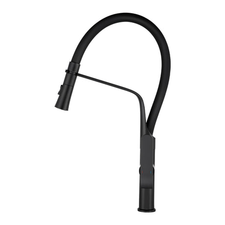 Round Pull Out Kitchen Sink Mixer Tap - Matte Black