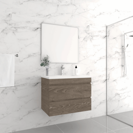 ABS DF Dark American Oak Wall Hung Vanity 750mm