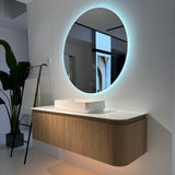 Waverton Wall Hung Curve Vanity Natural Oak (All Sizes)