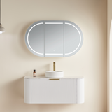 Olivia Front-Lit LED Shaving Cabinet 900/1200/1500mm Matte White/Black