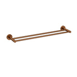Otus Slimline SS304 Towel Rail Double 600mm - Brushed Copper