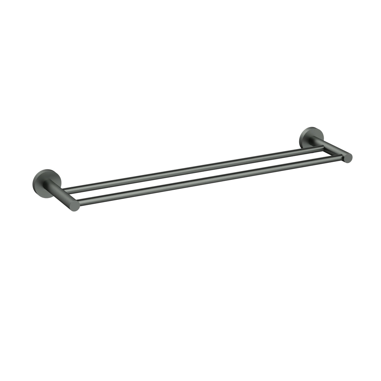 Otus Slimline SS304 Towel Rail Double 600mm - Gun Metal