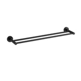 Otus Slimline SS304 Towel Rail Double 600mm - Matt Black