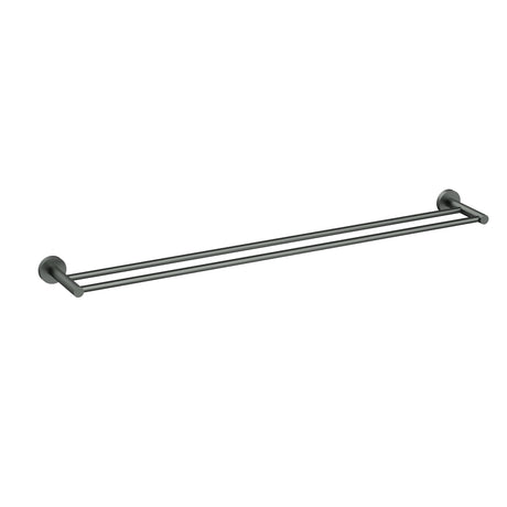 Otus Slimline SS304 Towel Rail Double 900mm - Gun Metal