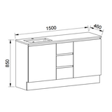 Timberline DAKOTA Floor Standing Vanity (All Sizes)