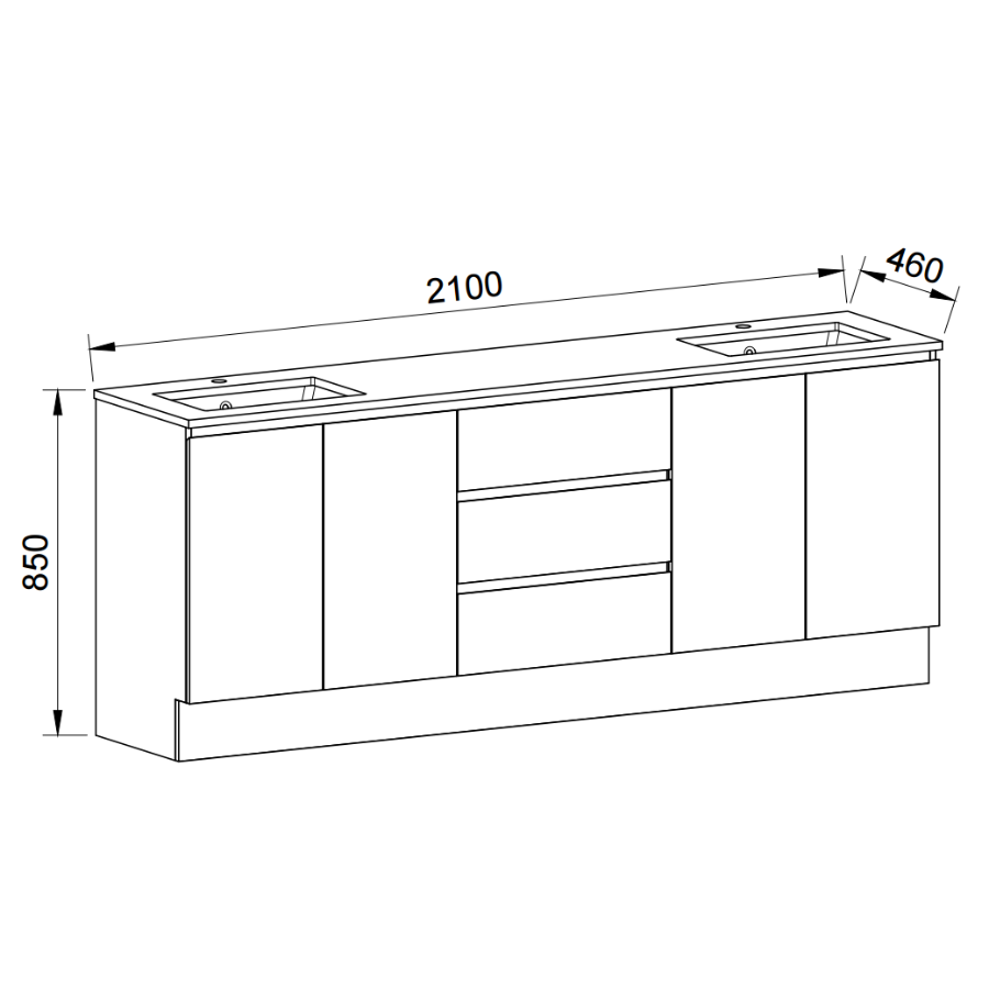 Timberline DAKOTA Floor Standing Vanity (All Sizes)