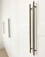 Aged Brass Knurled Drawer Pull - Charmian