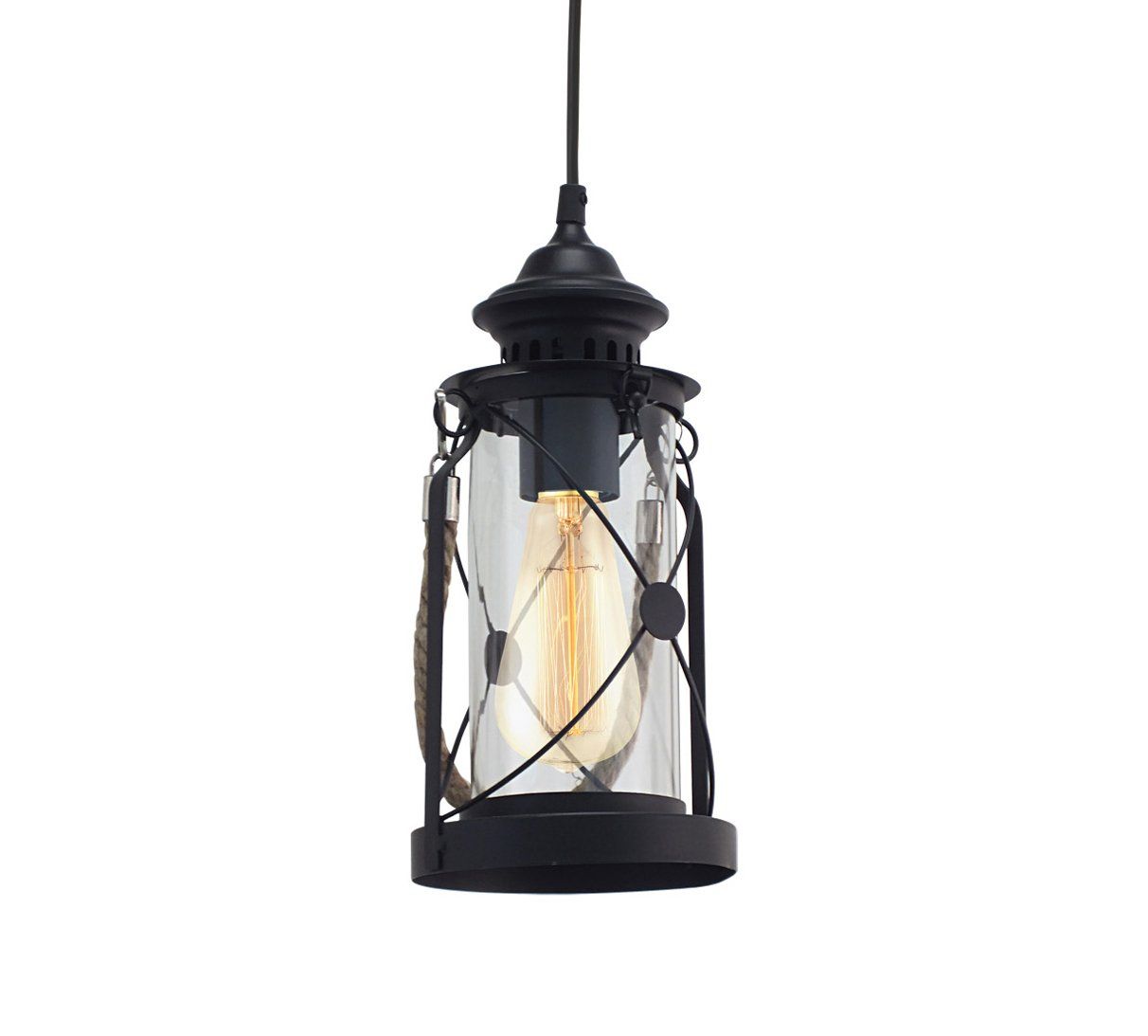 Pendant Light BRADFORD 13 Steel Black
