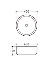 Round Ceramic Fluted Above Counter Basin