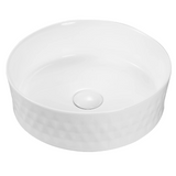 ABS Gloss White Lattice Pattern  Basin (Round: 360x360x120)