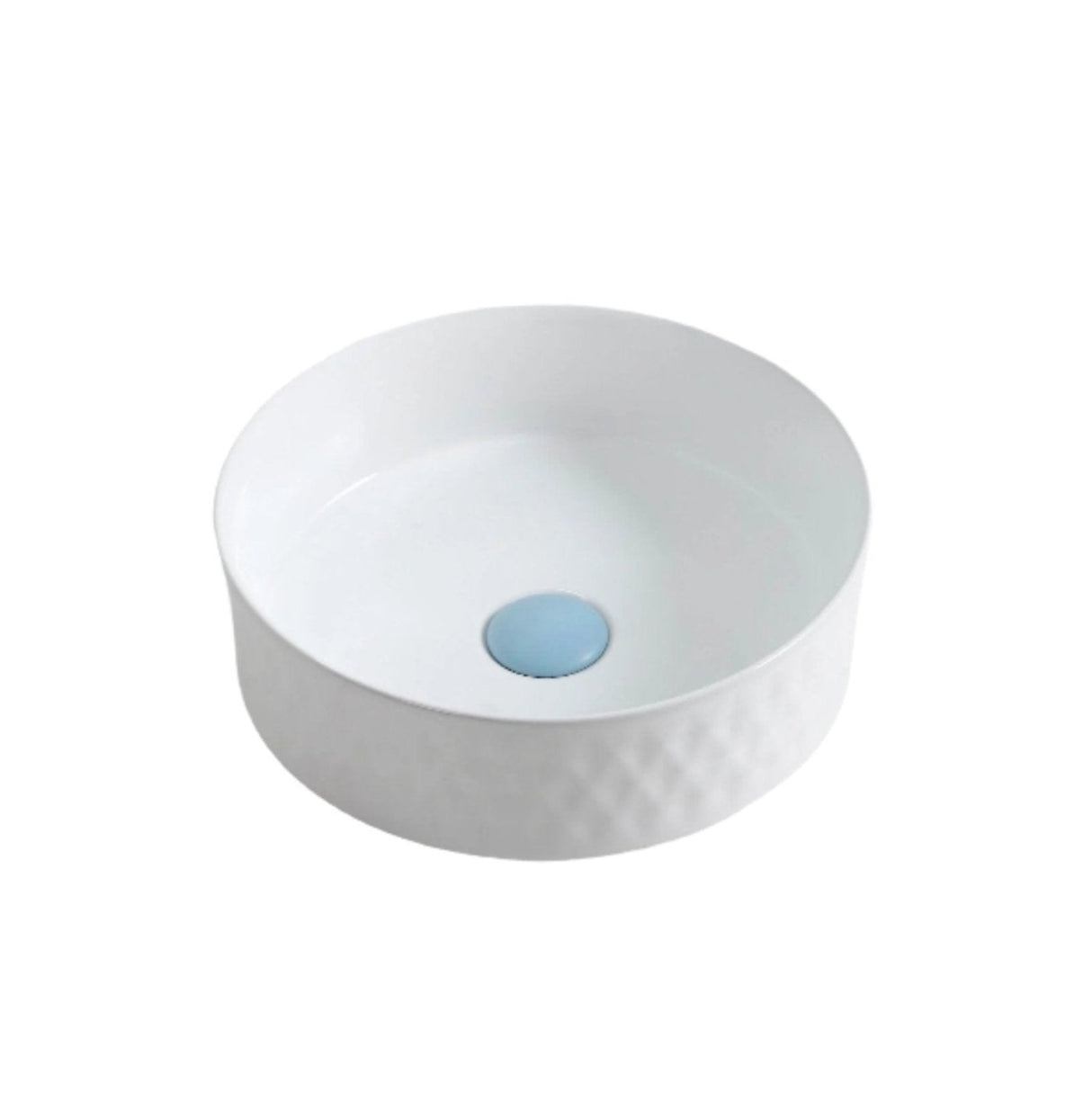 ABS Gloss White Lattice Pattern  Basin (Round: 360x360x120)