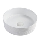 ABS Gloss White Diagonal Pattern  Basin (Round: 360x360x120)