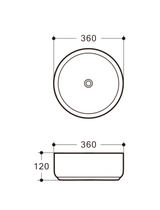 ABS Gloss White Diagonal Pattern  Basin (Round: 360x360x120)