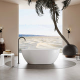 Ellips Slim Acrylic Free Standing None Overflow Bathtub LK-EL