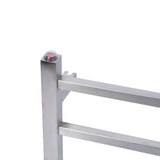 Square Electric Heated Towel Rack 6 Bars - Brushed Nickel