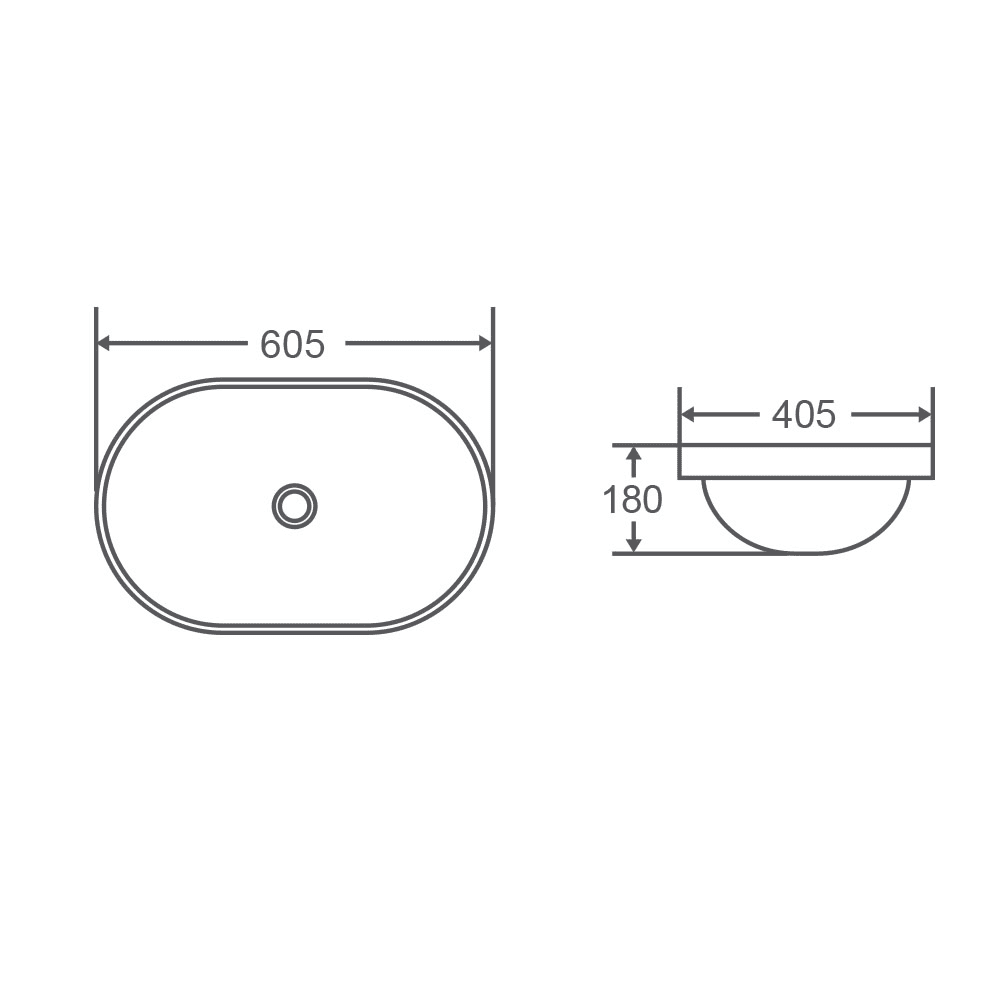 COSY Insert basin (Oval: 605x405x180)