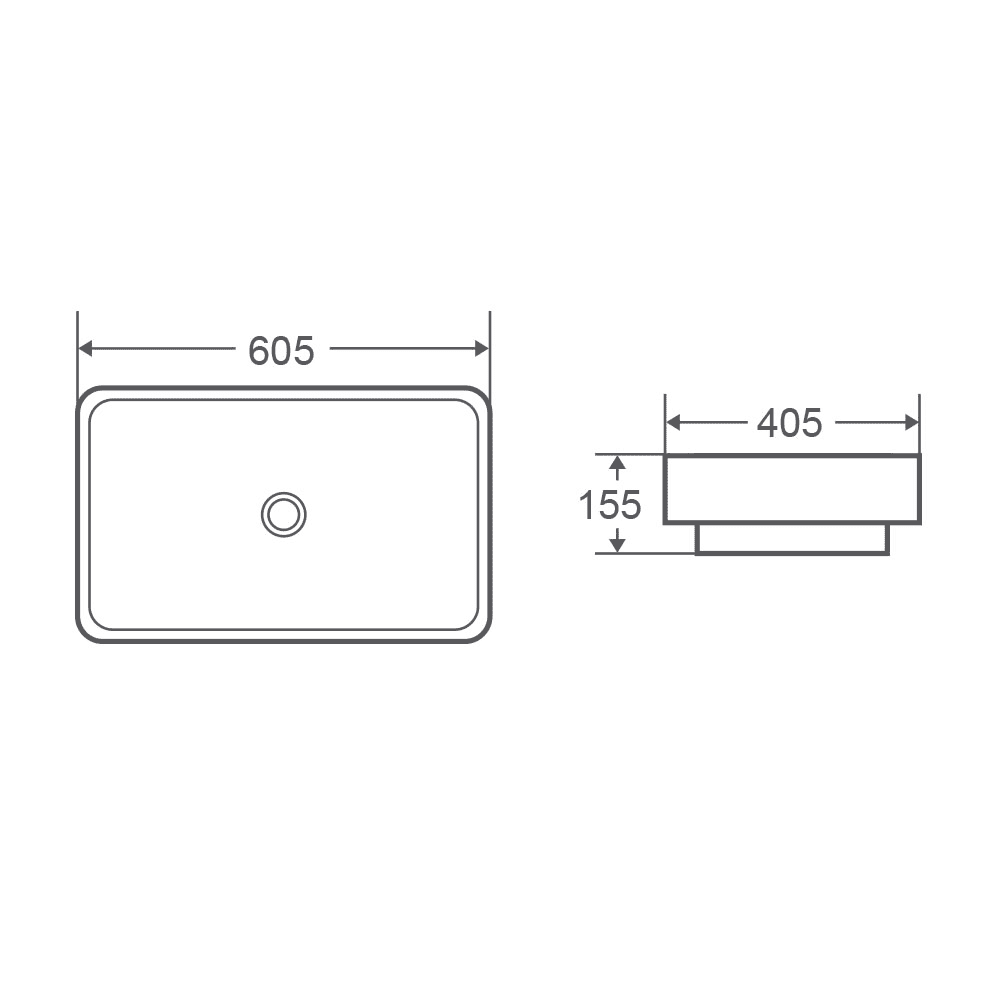 COSY 60T Insert Basin (Rectangle: 620x425x155)