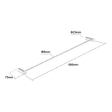 AQU Single Towel Rail 600mm