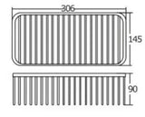 RANDO Rectangular Basket Chrome (306x145x90mm)