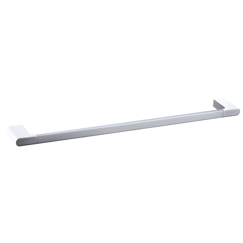 Cora Single Towel Rail 600 mm - Chrome & White