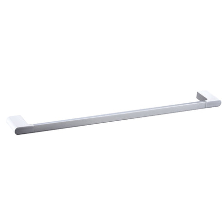 Cora Single Towel Rail 600 mm - Chrome & White