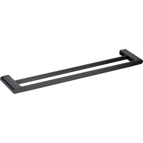 Cora Double Towel Rail 600 mm - Matte Black