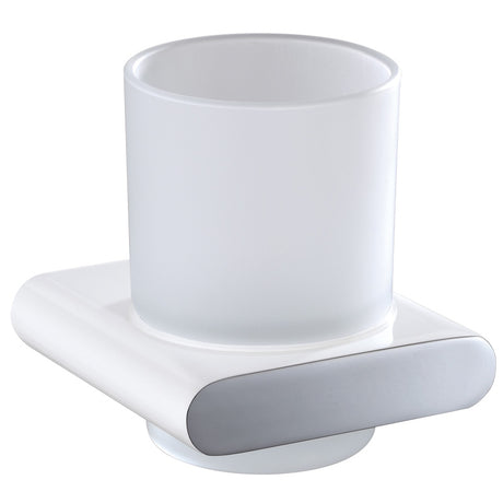 Cora Tumbler Holder - Chrome & White