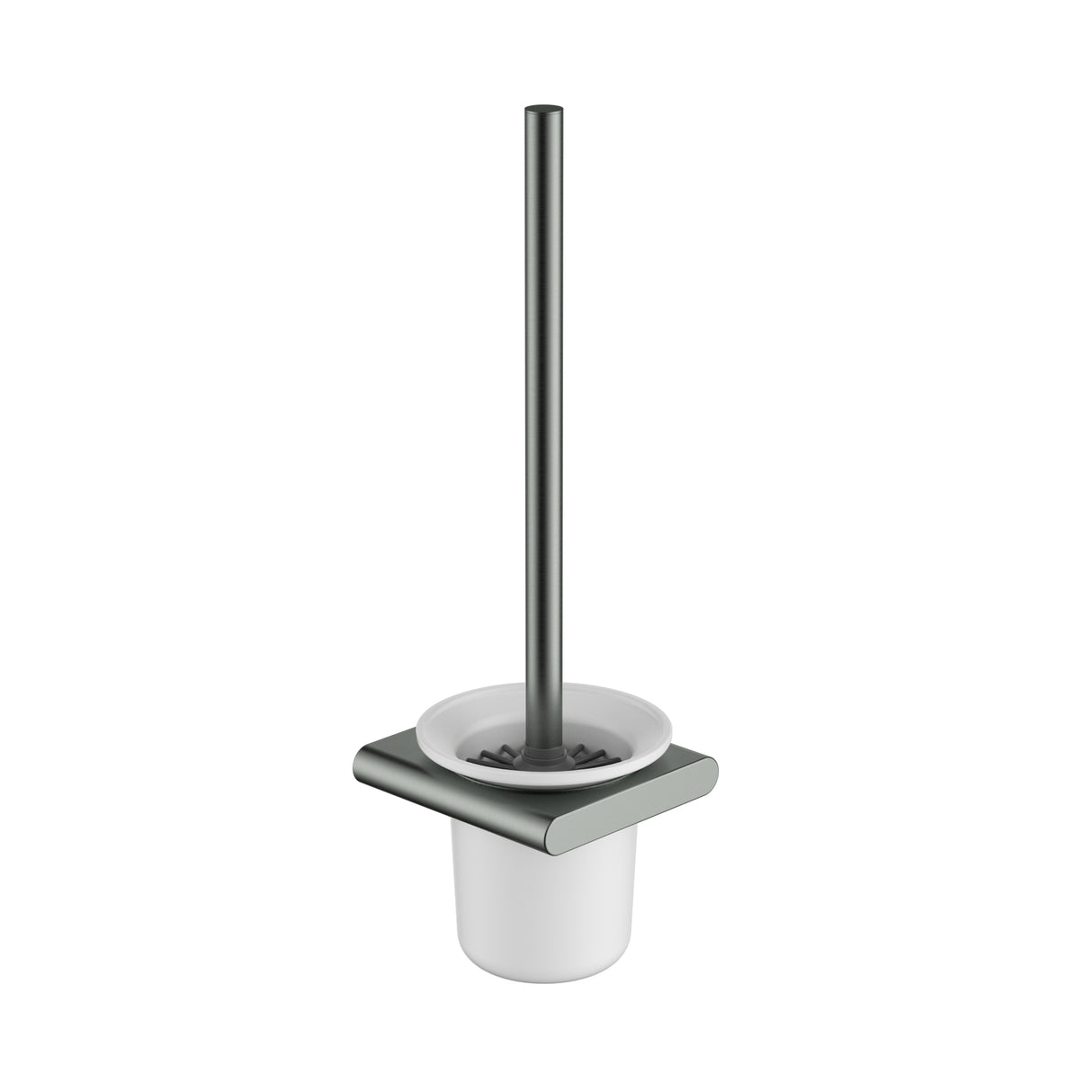 Cora Toilet Brush Holder - Brushed Gun Metal