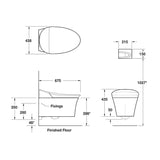KOHLER Veil Intelligent Rimless Wall Hung Toilet With Bluetooth Remote Bidet Package Elongated Gloss White