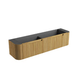 VARCELLI Mono Wall Hung Curve Vanity Harvest Oak (All Size)