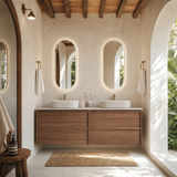 VENETTA Framed Wall Hung Vanity Walnut (All Sizes)