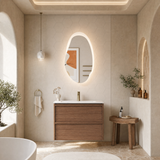 VENETTA Framed Wall Hung Vanity Walnut (All Sizes)