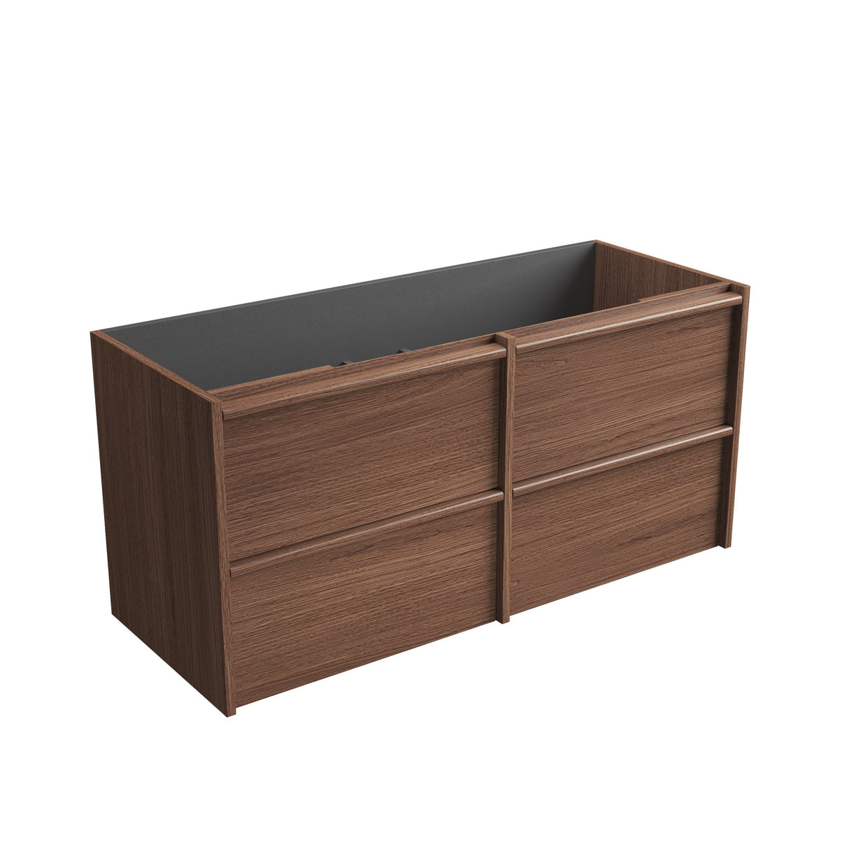 VENETTA Framed Wall Hung Vanity Walnut (All Sizes)