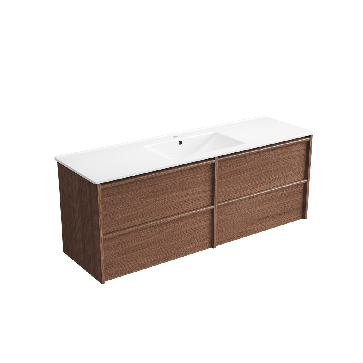 VENETTA Framed Wall Hung Vanity Walnut (All Sizes)