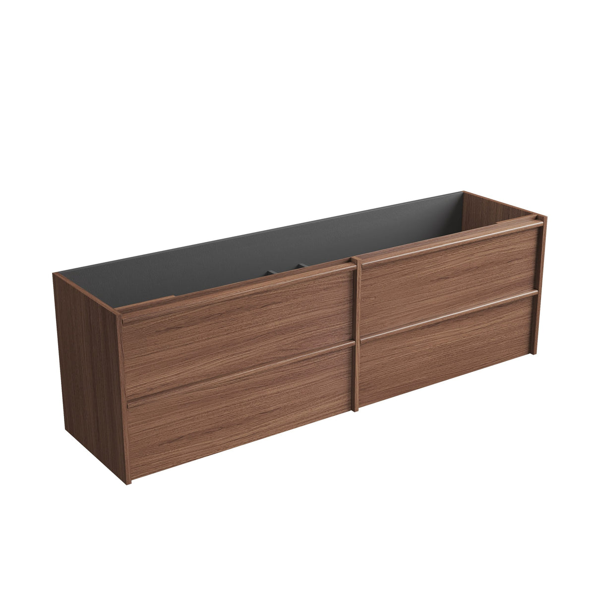 VENETTA Framed Wall Hung Vanity Walnut (All Sizes)