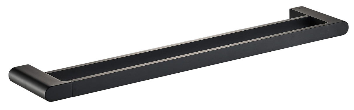 Flores Double Towel Rail 600 mm - Matte Black