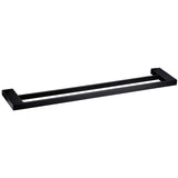 Eden Double Towel Rail 600 mm - Matte Black