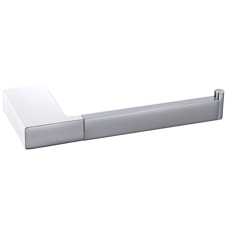 Eden Toilet Roll Holder - Chrome & White