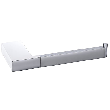 Eden Toilet Roll Holder - Chrome & White